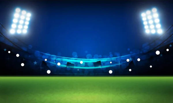 Estadio Brillante Arena Luces Vector Diseño — Vector de stock