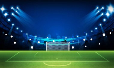 Parlak stadyum ışıkları vektör tasarımı aydınlatmalı futbol sahası