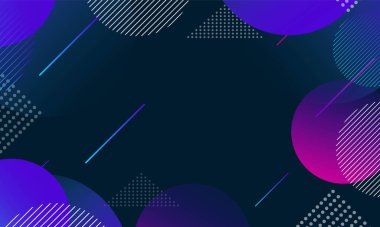 Soyut Renkli Geometrik Mor Karışık Mavi Akışkan Arkaplan Şekilleri Bileşimi ve Moda Gradyan Şekilleri Bileşimi Vektör Tasarımı