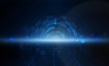 Soyut Aydınlatma teknolojisi arka plan Hitech iletişim konsepti yenilik arka plan tasarımı.