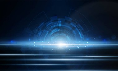 Soyut Aydınlatma teknolojisi arka plan Hitech iletişim konsepti yenilik arka plan tasarımı.