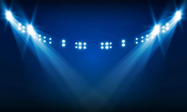 明るいスタジアムの照明ベクトルのデザイン — ストックベクタ