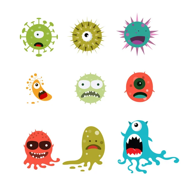 Set Various Pathogens Covid19 Virus Vector Design — Stock Vector