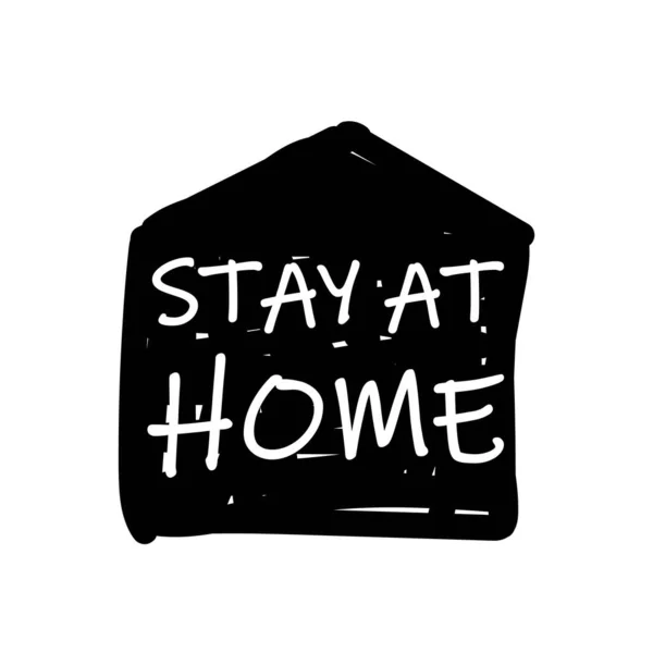 Stay Home Safe Sign Vector Design — Stock Vector
