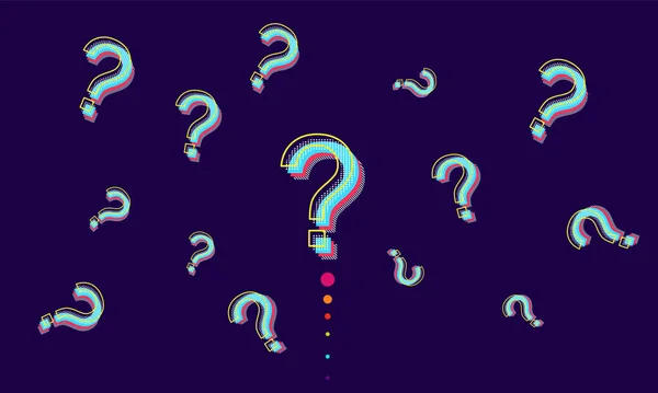 Question Mark Colorful Vector Design — Stock Vector