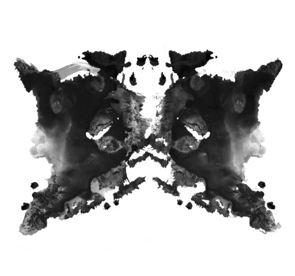 Mürekkep Lekesi Ile Yapılan Rorschach Testi Psikolojik Test Siyah Kelebek — Stok fotoğraf