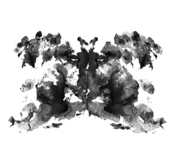 Prueba Rorschach Hecha Con Tinta Prueba Psicológica Silueta Mariposa Negra —  Fotos de Stock