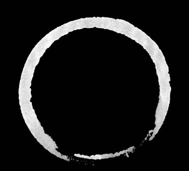 Kahve lekesi. Kirli bardak lekesi ya da kahve pulu. Grunge mürekkep çemberi.