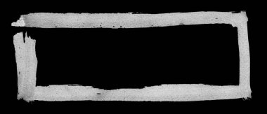 Mürekkep geometrik şekli. Fırça darbeleri. Doku fırçaları ve modern grunge fırça çizgileri. Çerçeve tasarımı için mürekkep fırçası sanatsal tasarım öğesi. İzole öge.