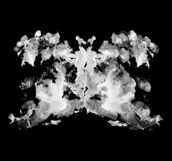 Rorschach Test Made Ink Blot Psychological Test Silhouette Black Butterfly — Stock Photo, Image