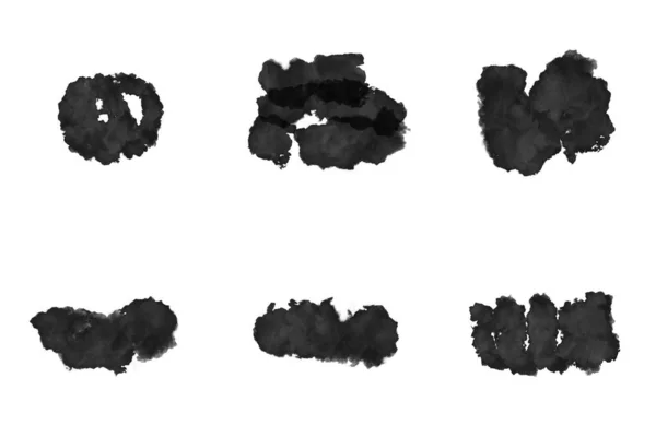 Wet Ink Geometric Shape Brush Paint Strokes Texture Brushes Modern — Stock Photo, Image