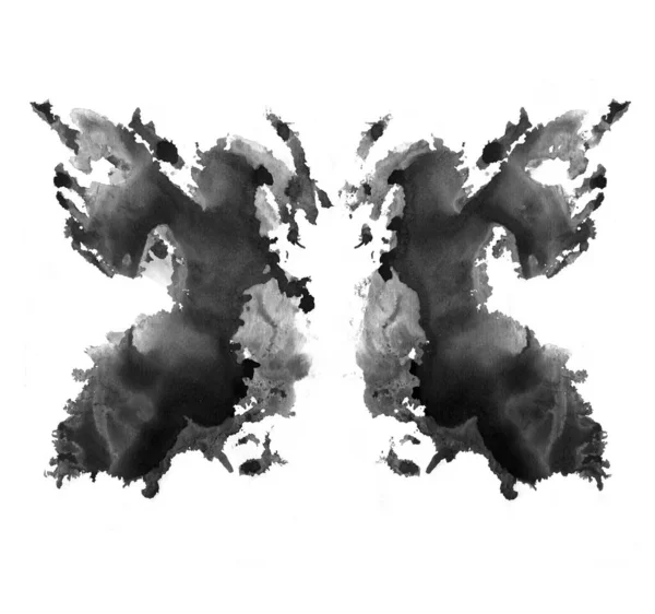 Тест Роршаха Сделанный Чернильным Пятном Психологический Тест Силуэт Черной Бабочки — стоковое фото