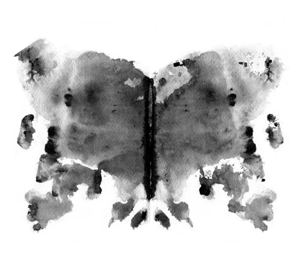 Rorschach Test Gemaakt Met Inktvlek Psychologische Test Silhouet Van Zwarte — Stockfoto