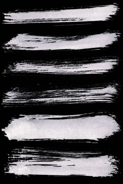 Islak Mürekkep Geometrik Şekli Fırça Darbeleri Doku Fırçaları Modern Grunge — Stok fotoğraf