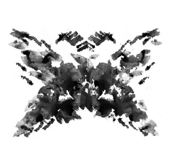 Rorschach Test Gemaakt Met Inktvlek Psychologische Test Silhouet Van Zwarte — Stockfoto