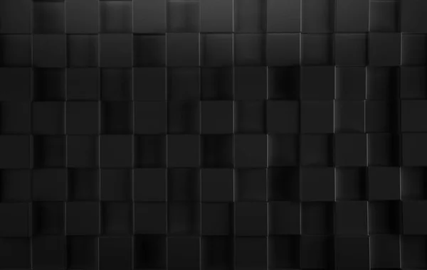 Abstract Black Cubes Background Texture Copy Space — Stock Photo, Image