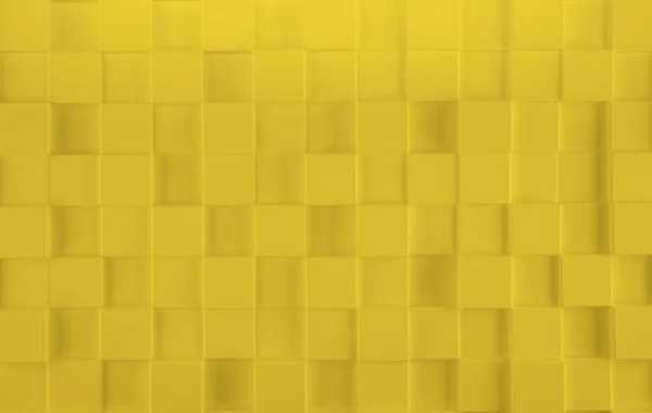 黄色の未来的抽象的背景とキューブ — ストック写真