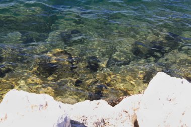 Adriyatik Denizi. Wild coast için yapılan güneşli bir gün.