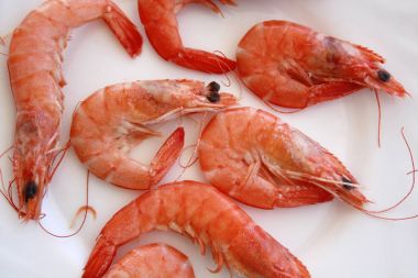 Tabak pişmiş karides