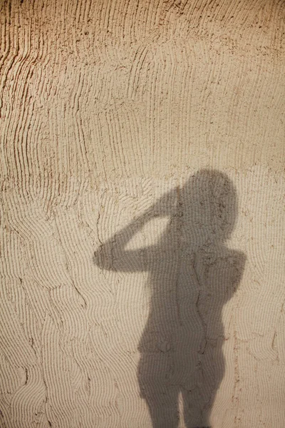 Shadow Wall Woman Silhouette — Stock Photo, Image