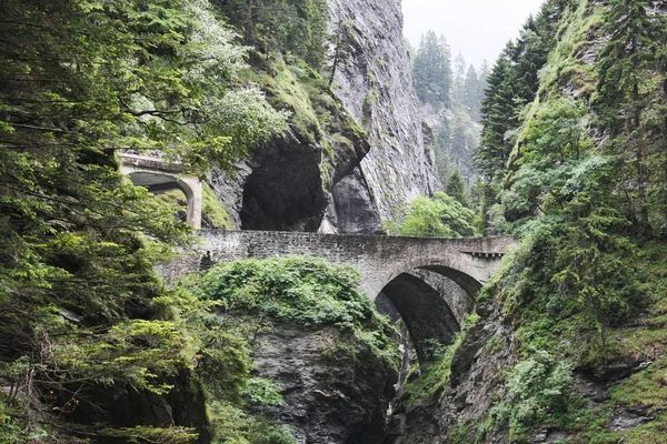 Alpler taşlar, dağlar nehir. İsviçre.