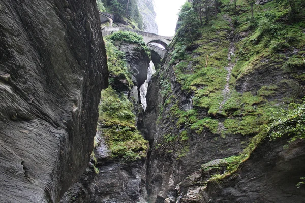 Τοπίο Viamala Ελβετία Γέφυρα — Φωτογραφία Αρχείου