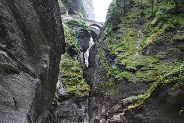 Viamala Svájc Bridge Tájkép — Stock Fotó