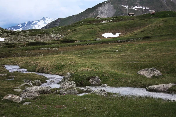 Река Вершине Альп Швейцарии — стоковое фото