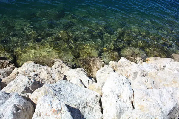 Adriatic Sea Wild Coast Sunny Day — Stock Photo, Image