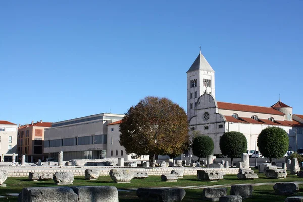 Kostel Zvonicí Zadar Chorvatsko — Stock fotografie