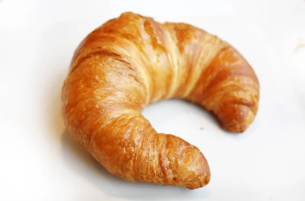 Croissant Manteiga Fragrante Fresco — Fotografia de Stock