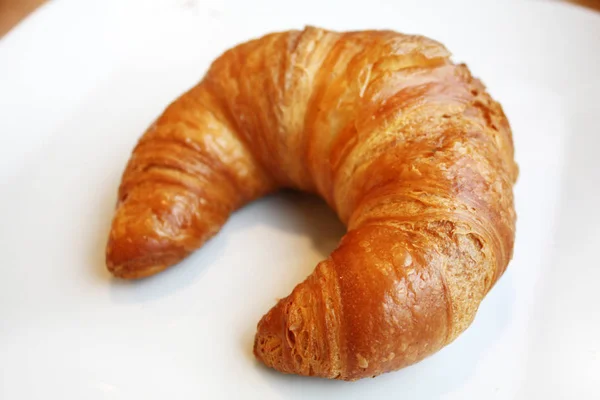 Croissant Manteiga Fragrante Fresco — Fotografia de Stock