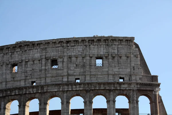 Coliseu Itália Rom Hora Dia Fora — Fotografia de Stock
