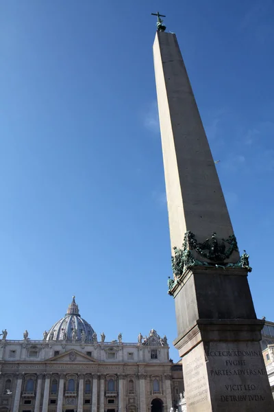 Cidade Vaticano Catedral São Pedro Roma Itália Obelisco — Fotografia de Stock