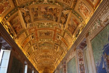 Vatikan Müzesi Roma İtalya. Harita Galeries
