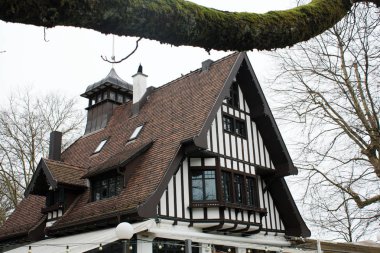 Bregenz 'deki eski ev. Avusturya 2018