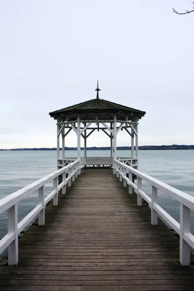 Puente Del Puerto Lago Bregenz Austria — Foto de Stock