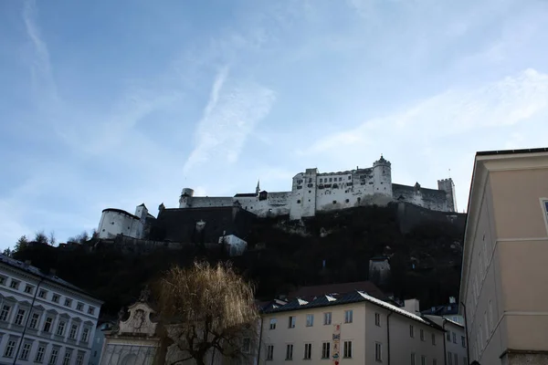 Σάλτσμπουργκ Αυστρία Μαρτίου 2018 Φρούριο Σάλτσμπουργκ Υψηλό Φρούριο Hohensalzburg Ένα — Φωτογραφία Αρχείου