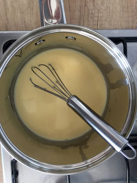 Sahne Kochen Der Küche — Stockfoto