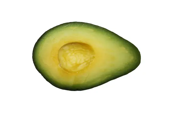 Mitad Aguacate Aguacate Sin Semillas Aislado — Foto de Stock