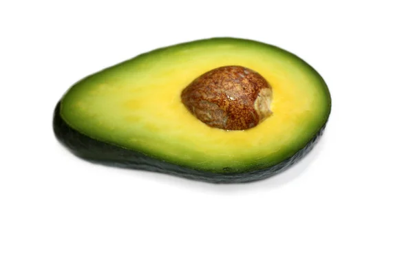 Half Avocado Seed Isolated White Background — Stock Photo, Image