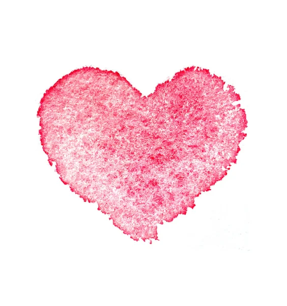 Watercolor Red Heart Abstract Background Watercolor Colorful Texture — Stock Photo, Image