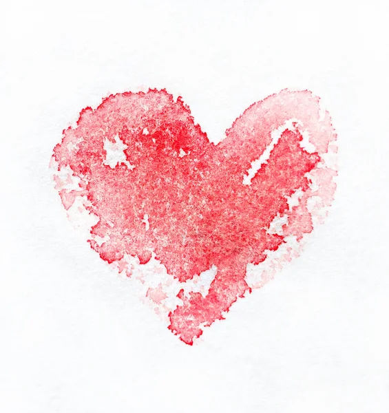 Watercolor Red Heart Abstract Background Watercolor Colorful Texture — Stock Photo, Image