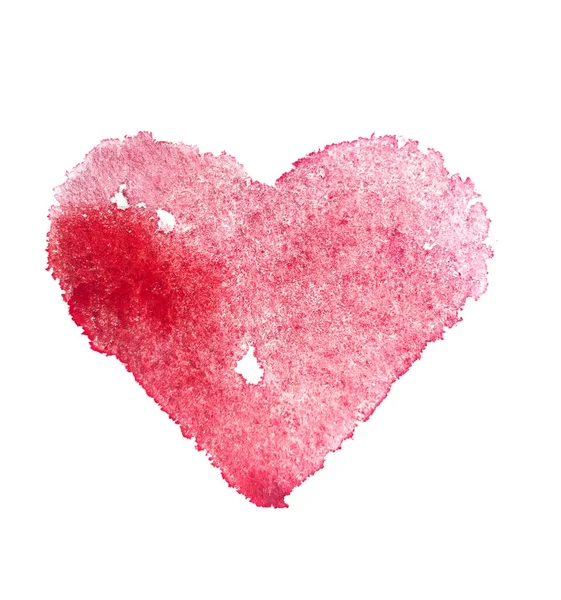 Watercolor Red Heart Abstract Background Watercolor Colorful Texture — Stock Photo, Image