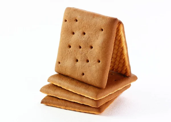 Pečivo, sušenky, sušenky izolované bílé pozadí — Stock fotografie
