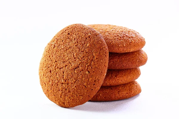 Pečivo, sušenky, sušenky izolované bílé pozadí — Stock fotografie