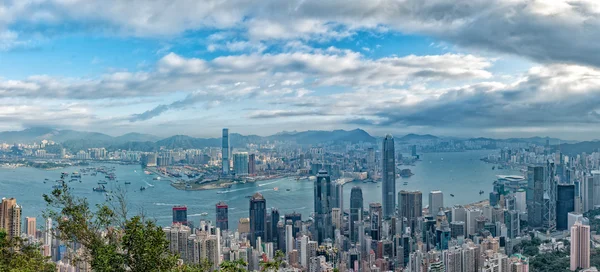 Hong Kong Panorama View from The Peak — Stock Photo, Image