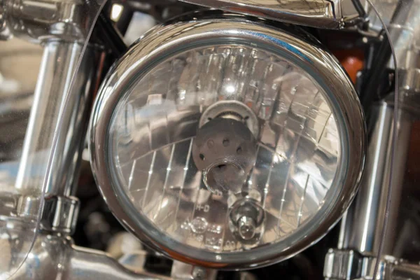 Dettaglio moto Harley in metallo cromato di ferro — Foto Stock