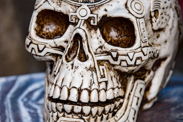 Cranio di maya in Messico — Foto Stock