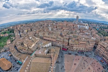 Siena havadan görünümü panorama cityscape